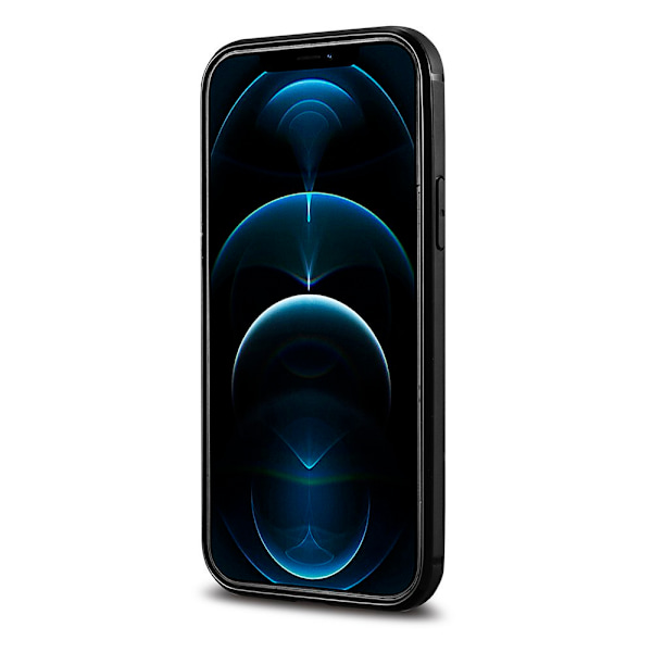 Cover betrukket med naturligt læder til iPhone 12 Pro Max Læderolievoks sort