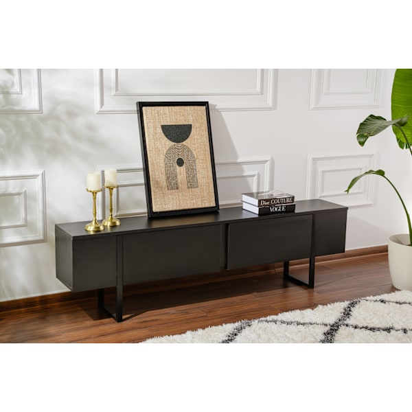 TV Stand Serenity - Træ Sort, Sort