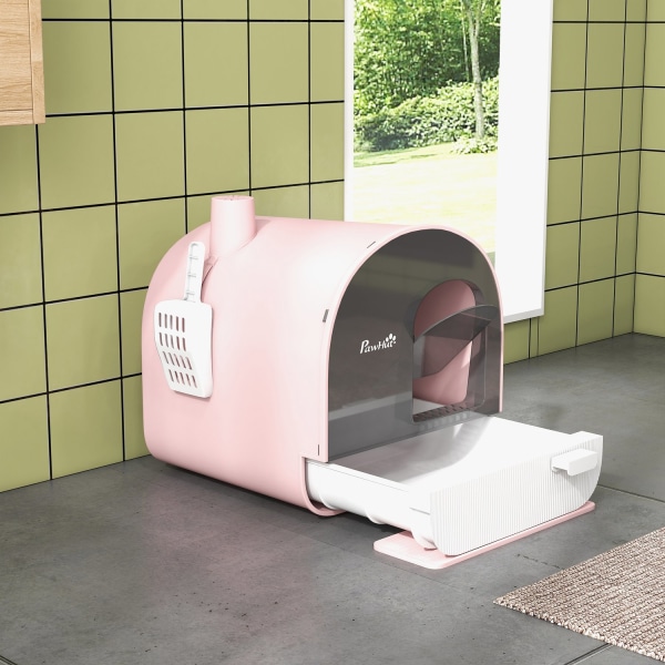 Kissanhiekkalaatikon Kansi Lapio Jatkettava Alusta Kissanhiekkamatto Muovi 5Kg Asti Pinkki 43X44X47Cm