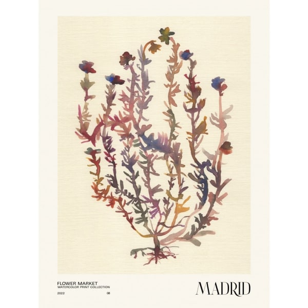 Watercolor Print Collection. Flower Market - Madrid - 50x70 cm