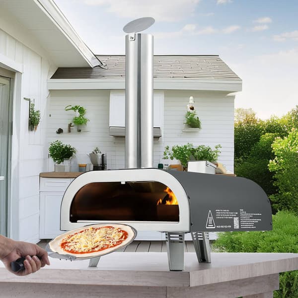 Udendørs pillepizzaovn, 12 tommer, termometer