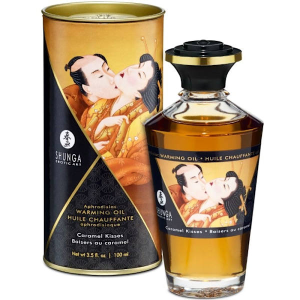 Shunga - Massageolja Med Värmeeffekt Karamellsmak 100 Ml