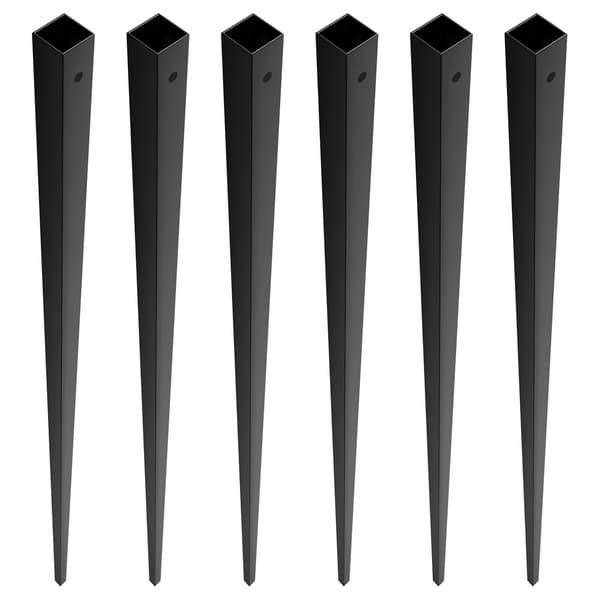 Fyrkantiga trappbalustrar i aluminium, 112 cm, 31-pack
