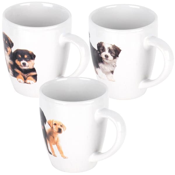 Keramiske krus hunde 220 ml 3 stk.