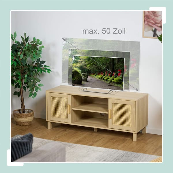 TV stativ i rattan design