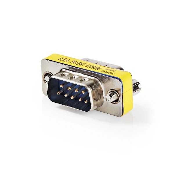 Seriel adapter | Adapter | D-SUB 9-Pin han | D-SUB 9-Pin han | Nikkelplateret | Metal | Box