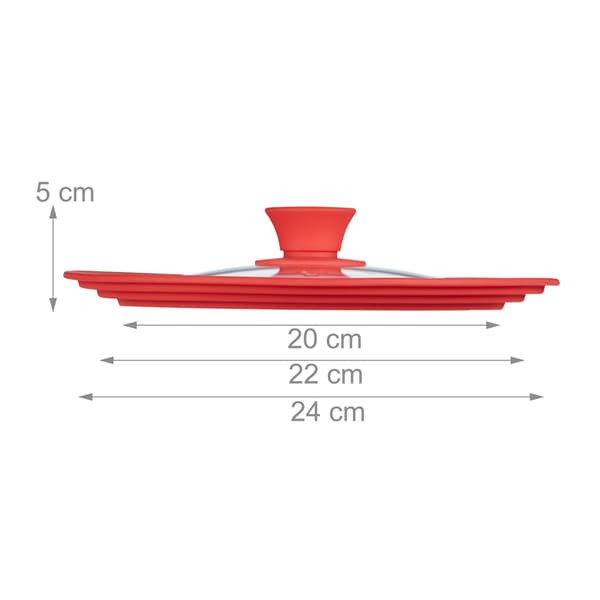 Grytlock 20-24 cm med silikonkant