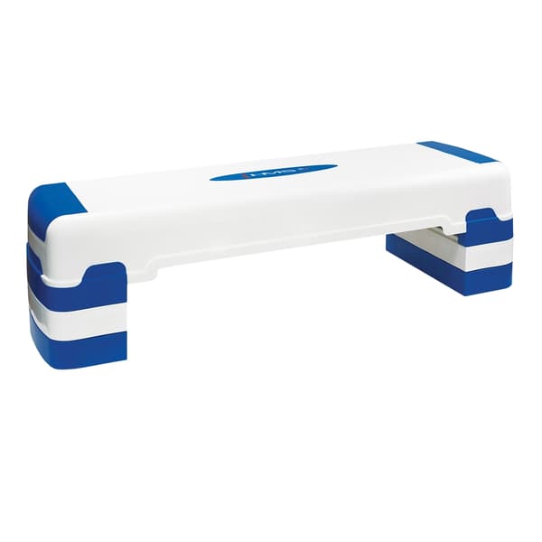 Aerobic Step Platform, valkoinen-sininen, liukumaton pinta