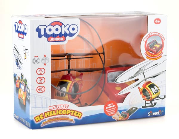 Fjernbetjent helikopter til børn, nem 4-knaps maskine