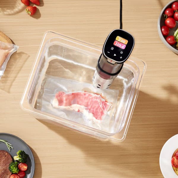 Sous vide-precisionskokare 1100W, styrning via WiFi-app