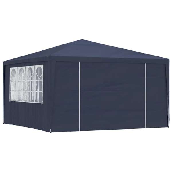 Tenda professionale per feste con pareti 4x4 m blu 90 g/m²