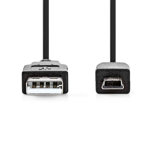 USB kaapeli | USB 2.0 | USB-A Uros | USB Mini-B 5 pin Uros | 480 Mbps | Niklattu | 3.00 m | Pyöreä | PVC | Musta | Label