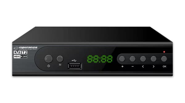 Esperanza Dvb-T2 H.265/Hevc digital marksänd tv-mottagare Ev106P