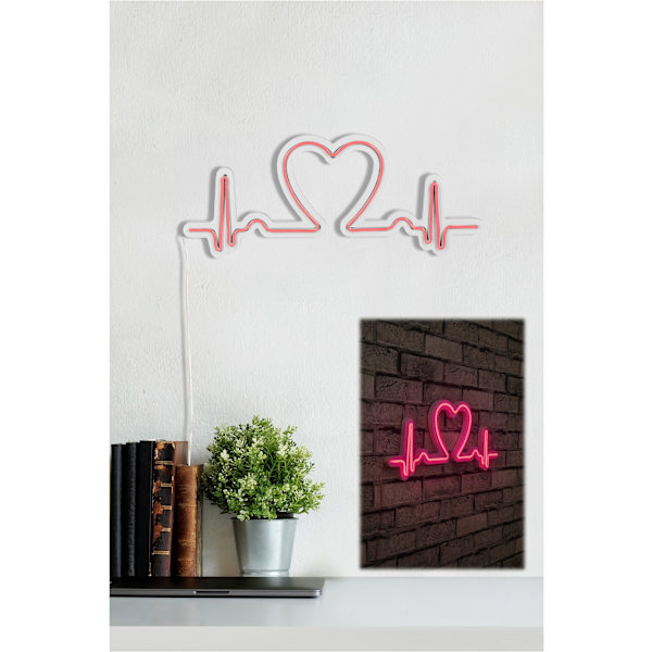 Dekorativ Plast Led Belysning Love Rhythm - Pink