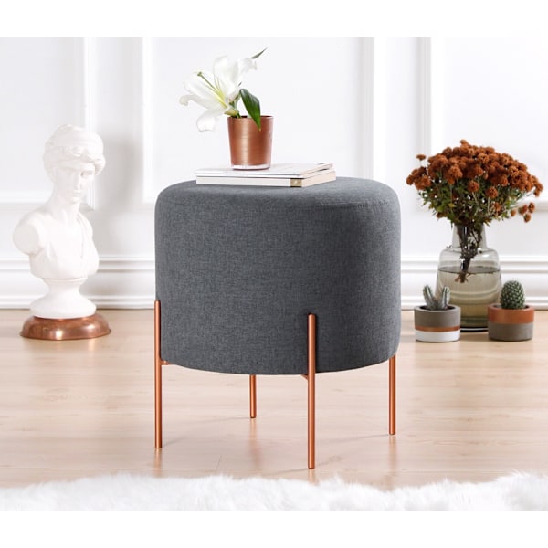 Pouff Copper 47 - tummanharmaa