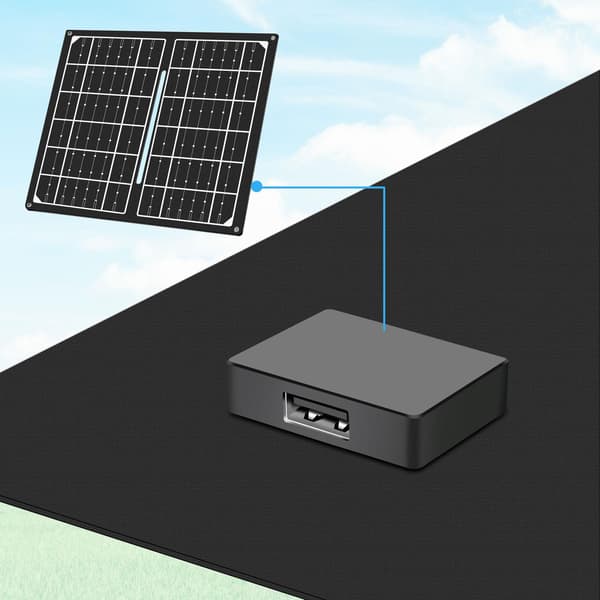 Vikbar solcellspanel med USB-laddare 1 x USB-A 7W