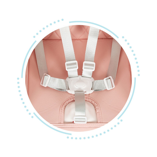 ECOTOYS 3-i-1 foldbar børnefødestol pink