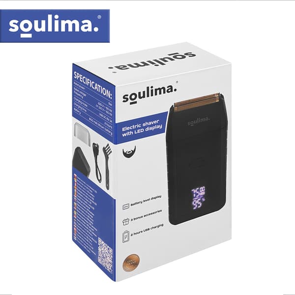 Soulima skægbarbermaskine med LED-display