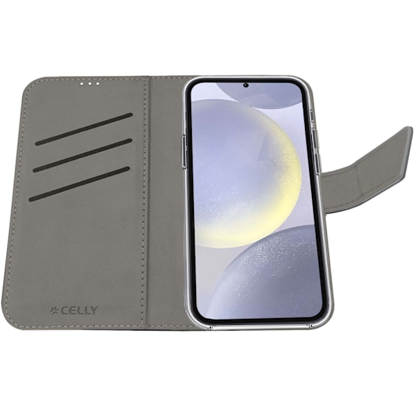 Wally Wallet Case Galaxy S24+ 5G musta