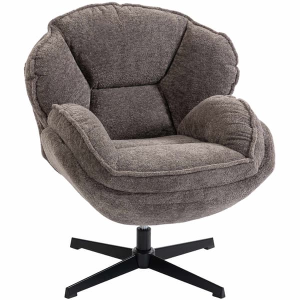 Wingback-samettinen nojatuoli 360 asteen kääntymisellä, harmaa