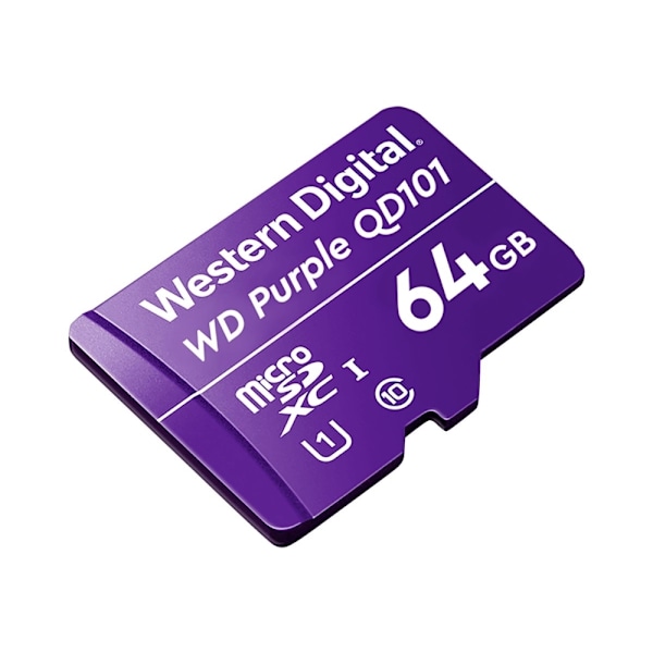 WD Purple SC QD101 WDD064G1P0C - Flash-muistikortti - 64 Gt - UHS-I U1 / Class10 - microSDXC UHS-I
