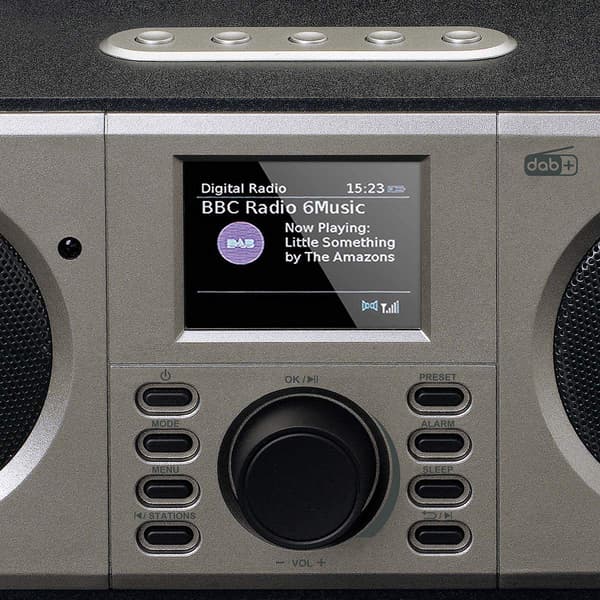 Stereo DAB+ FM-radio med Bluetooth® Sort