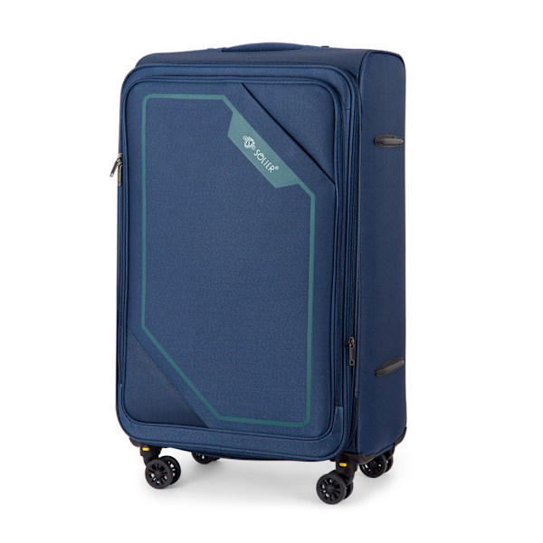 Mediummjuk resväska M 23" SOLIER SOFTFLEX 2240 marinblå-grön