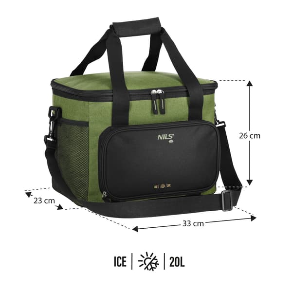 Køletaske, Grøn, 20L Kapacitet