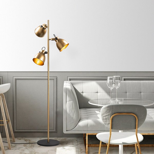 Gulvlampe Spotkafasi 13786 - Guld