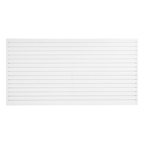 Garagepanel för ribbor, 2,4 x 1,2 m PVC, vit, tillbehör