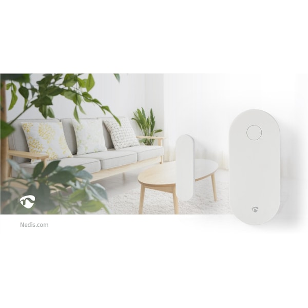 Smart Dør / Vindue Sensor | Zigbee 3.0 | Batteri | Android™ / IOS | Hvid