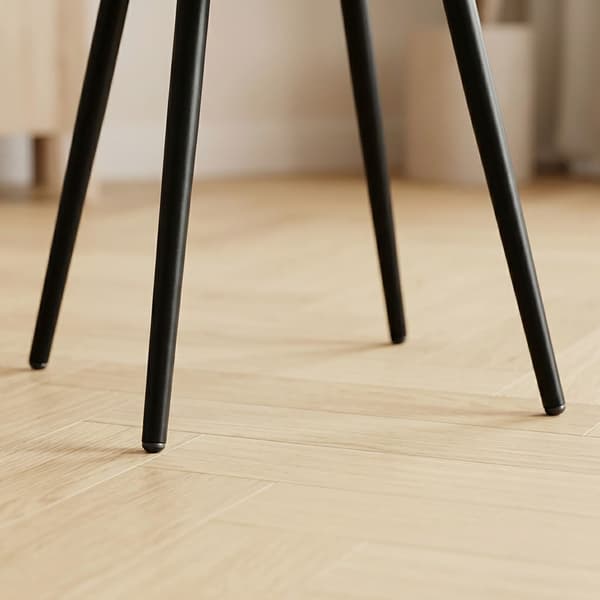 Svarta sammetsmatstolar, set om 4 – Moderna stoppade sitsar