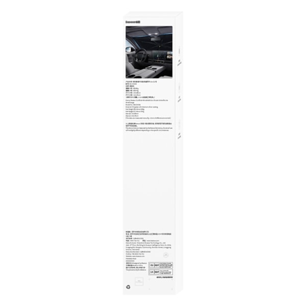 Reflekterende parasol til forruden CoolRide 131x69cm sort