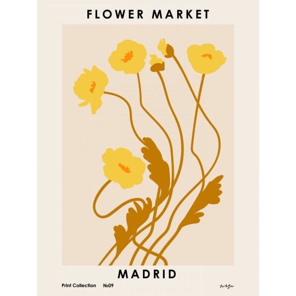 Blomstermarked. Madrid - 50x70 cm