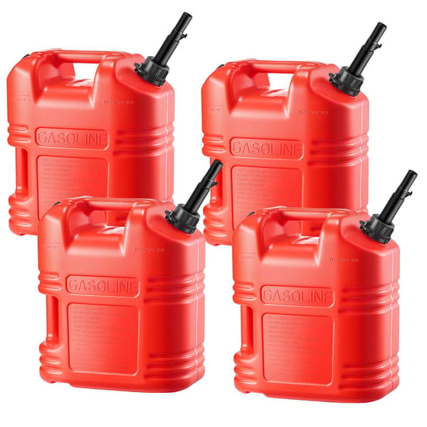 Bränslebehållare 19L, 4-pack bensindunk med pip, våg