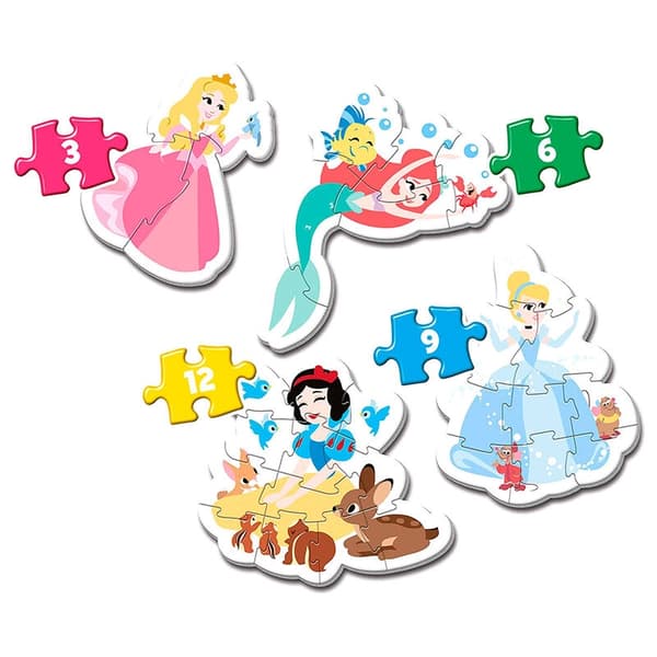 Disney Princess mit første puslespilsæt, 3-12 stykker