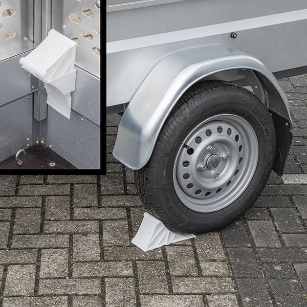 Hjulklods plast hvid inkl. holder