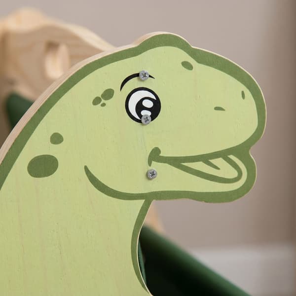 Barnbokhylla med 4 tygfickor – Dino Design