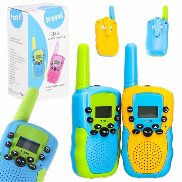 Walkie-talkies til børn, 2-pak, op til 3 km rækkevidde