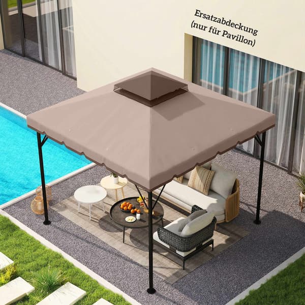 Udskiftningsbaldakin til 3x3m pavillon, UPF 30+ polyester