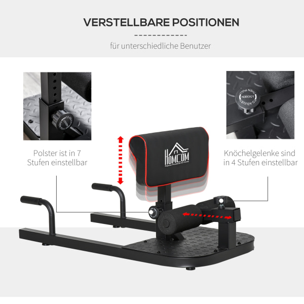 Sissy Squat Squat Trainer Jalka Vatsan Trainer 3In1 Säädettävä 120Kg Asti Teräs Musta 50X97X44.5-56.5Cm