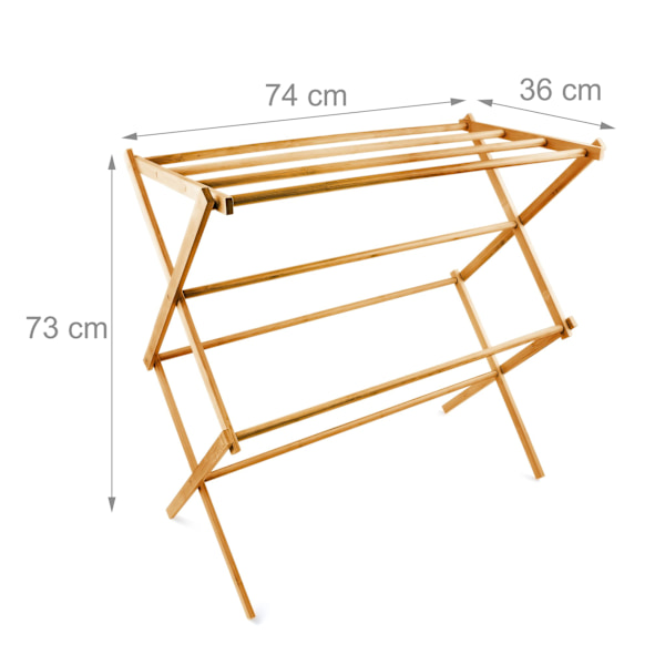 Tørrestativ bambus foldbar