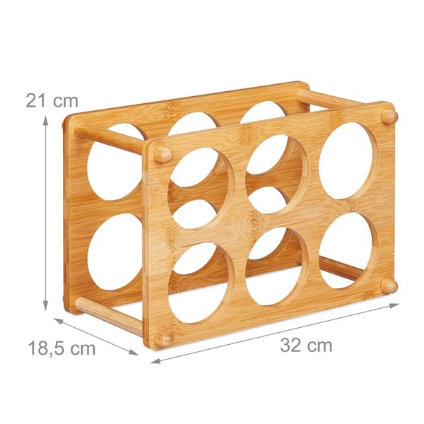 Bambu viiniteline 6 pullolle