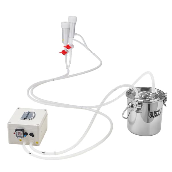 Gedemalkemaskine, ledningsfri 3L rustfri spand, 2 kopper