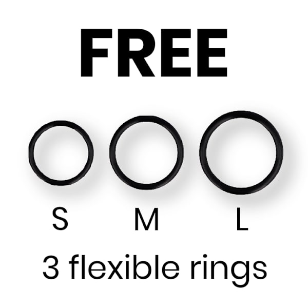 Cyber ​​Silicock - Strap-On sele med 3 ringar gratis