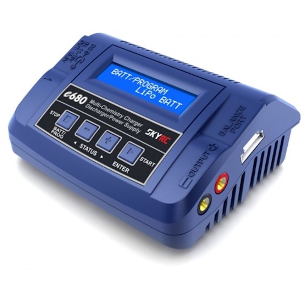 SkyRC e680 Multi / XT60 Laddare LiPo/LiFe/LiHV, NiMH 80W 240VAC