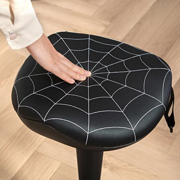 Ergonomisk ståskammel med justerbar højde, sort