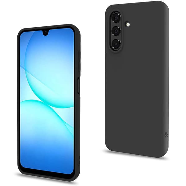 Cromo blødt cover til Samsung Galaxy A18 og A17 5G/4G, sort, silikonebelagt TPU