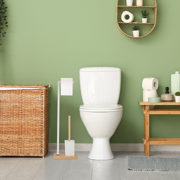 WC-tuoli bambua ja ruostumatonta terästä