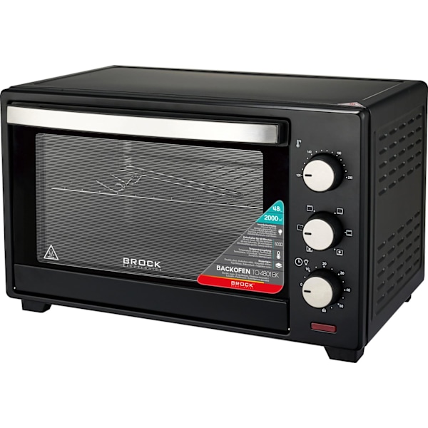 Varmluftsugn TO 4801 BK 48L, 2000W